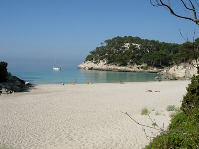 Playas Menorca: cala mitjana